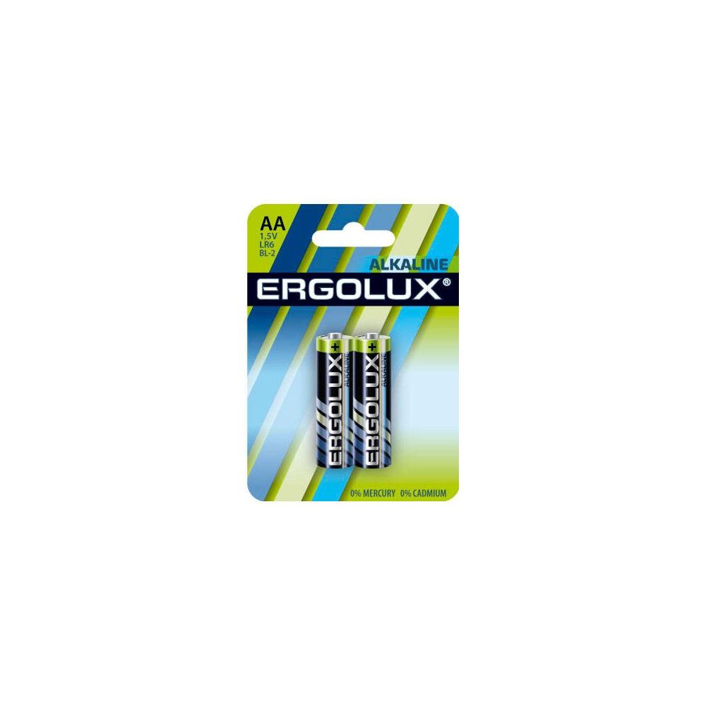Батарейка Ergolux Alkaline LR6 BL-2 AA 2800mAh (2шт) (1509280)