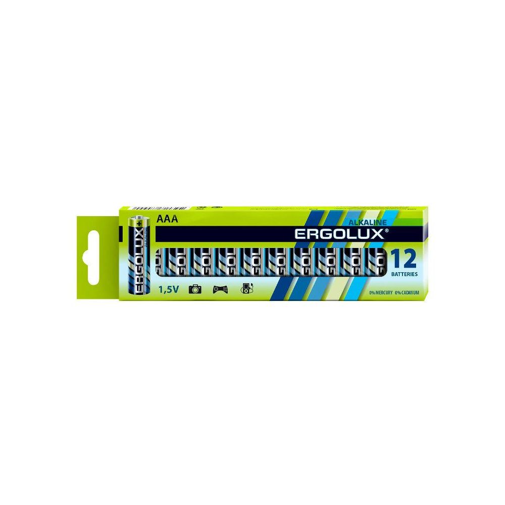 Батарейка Ergolux LR03 BP-12 AAA 1250mAh (12шт) (1509282)