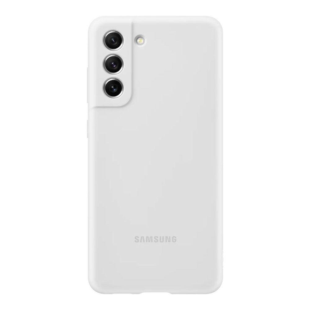 Чехол для телефона Samsung для Samsung Galaxy S21 FE Silicone Cover белый (EF-PG990TWEGRU)