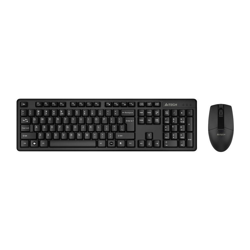 Комплект клавиатура+мышь A4tech 3330N чёрный - фото 1