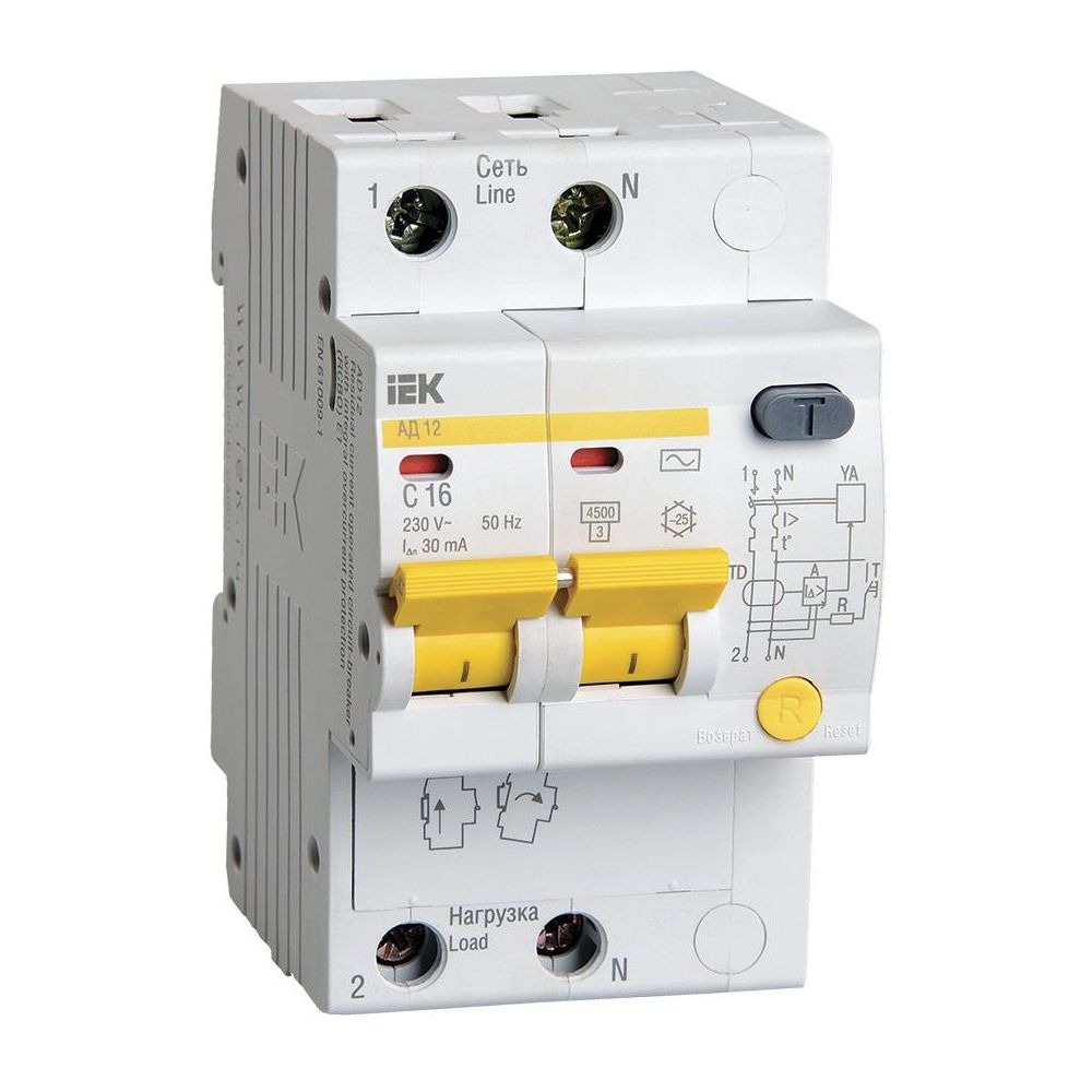 Автоматический выключатель IEK АД12 MAD10-2-016-C-030