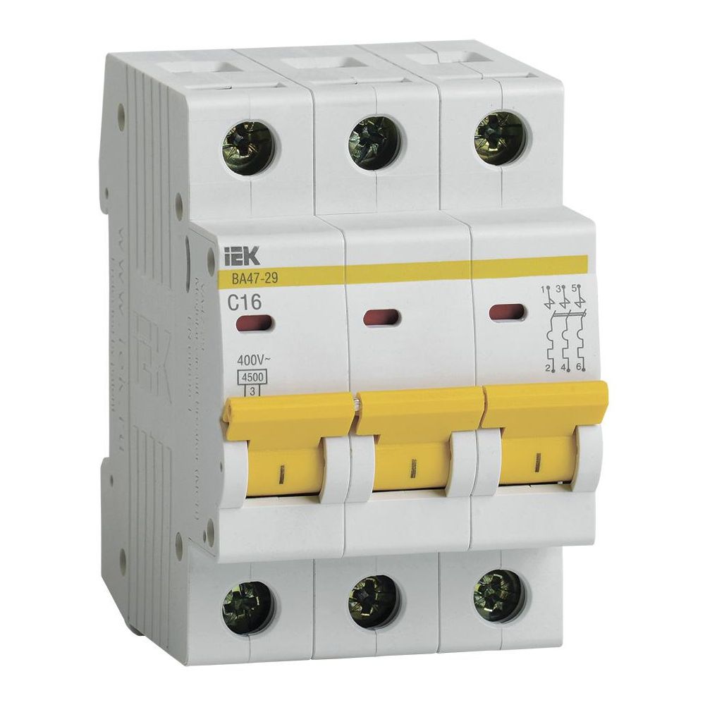 Автоматический выключатель IEK ВА47-29 MVA20-3-016-C