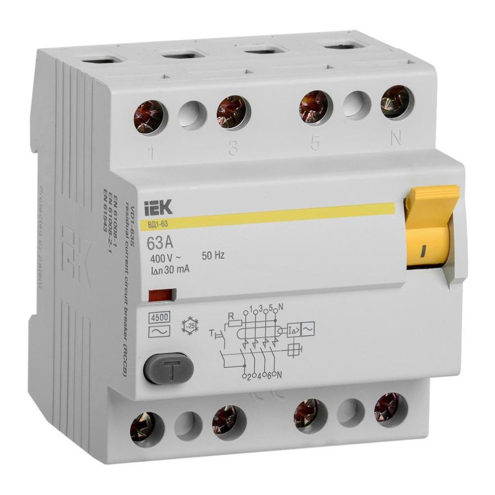 Автоматический выключатель IEK ВД1-63 MDV10-4-063-030