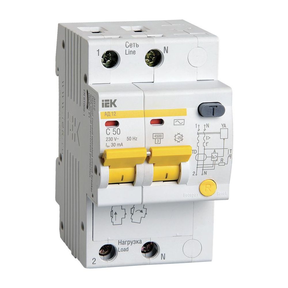 Автоматический выключатель IEK АД12 MAD10-2-050-C-030
