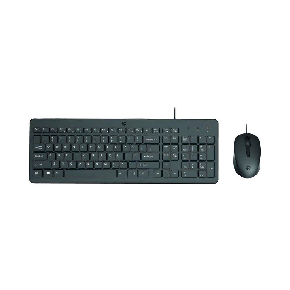Комплект клавиатура и мышь HP Wired Combo 150 чёрный - фото 1