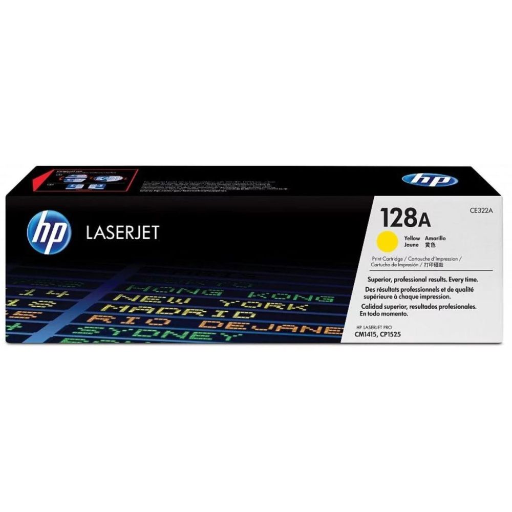 Картридж для лазерного принтера HP 128A CE322A желтый - фото 1