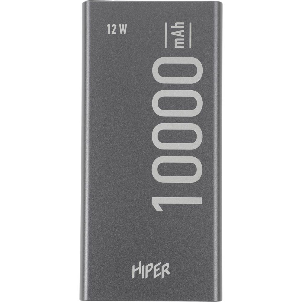 Внешний аккумулятор (Power bank) Hiper Metal10K серый - фото 1