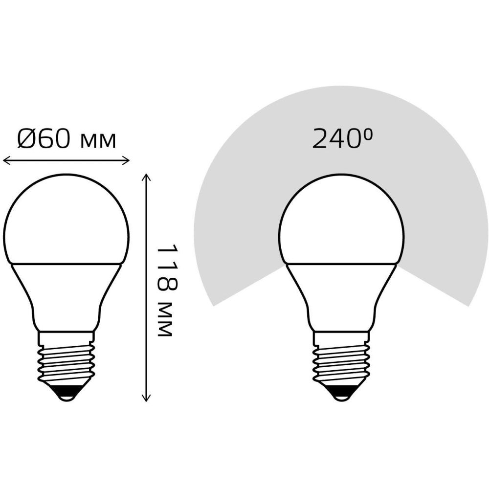 Лампа светодиодная Gauss Elementary (23215)