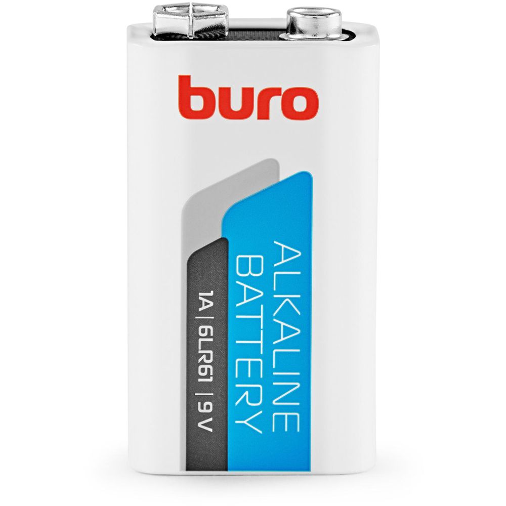 Батарейка Buro Alkaline 6LR61 9V (1шт) Alkaline 6LR61 9V (1шт) - фото 1