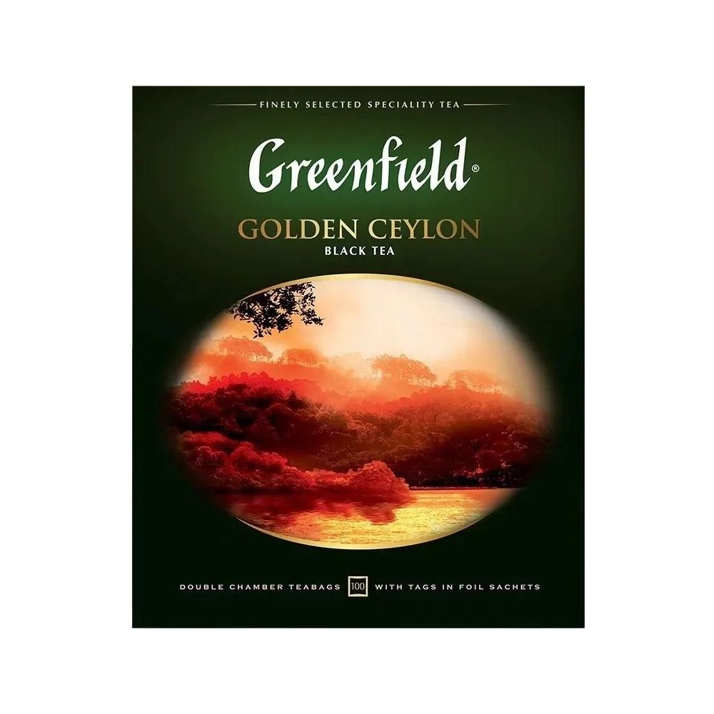 Чай Greenfield Golden Ceylon черный 100пак. карт/уп. (0581-09)