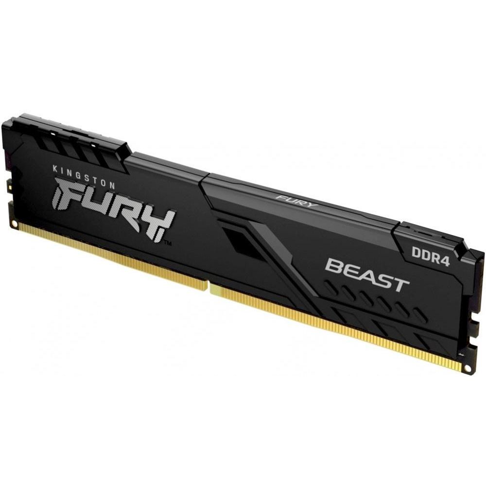 

Оперативная память Kingston, DDR4 DIMM Fury Beast Black RTL Gaming PC4-25600 3200MHz 8Gb (KF432C16BB/8)