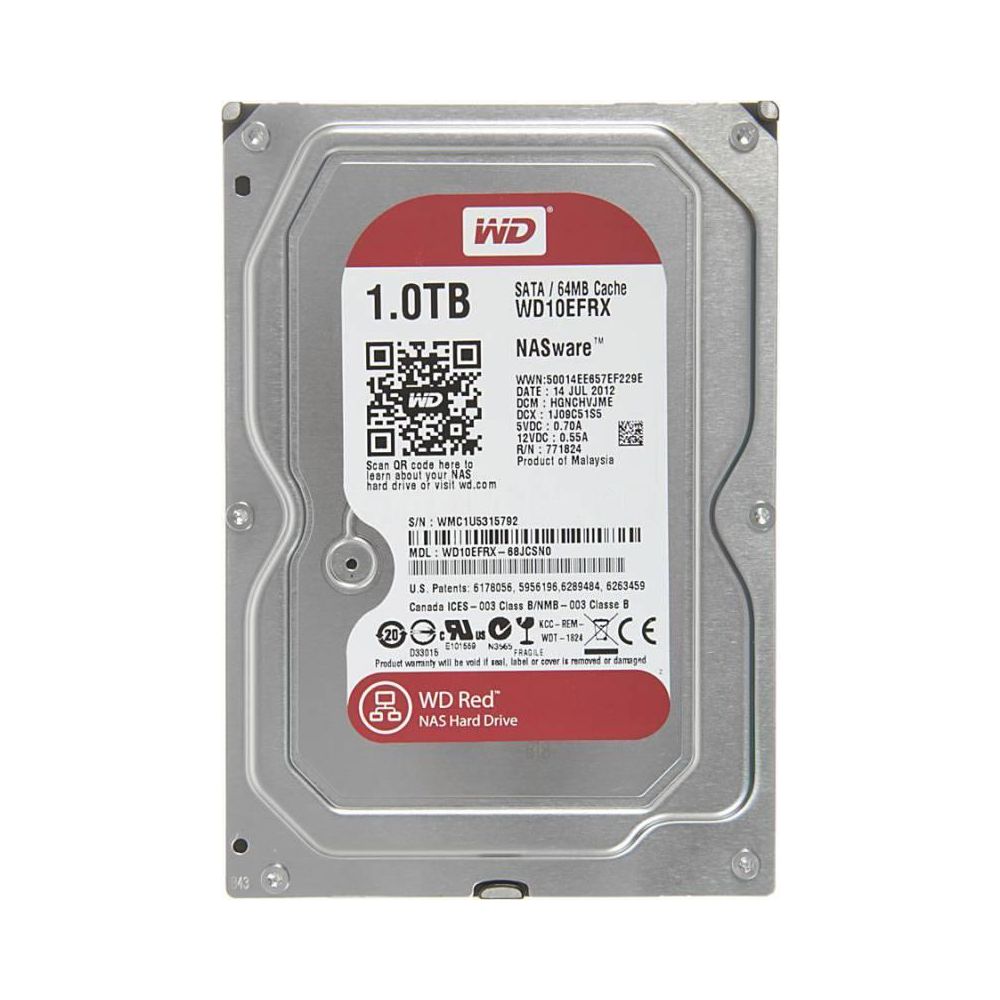 Жёсткий диск WD SATA-III 1Tb WD10EFRX NAS Red (5400rpm) 64Mb 3.5