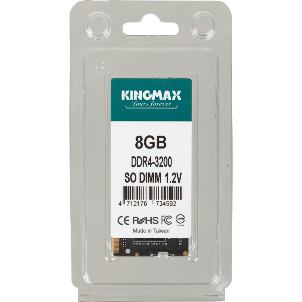 Оперативная память Kingmax DDR4 SO-DIMM 3200MHz 8Gb (KM-SD4-3200-8GS)