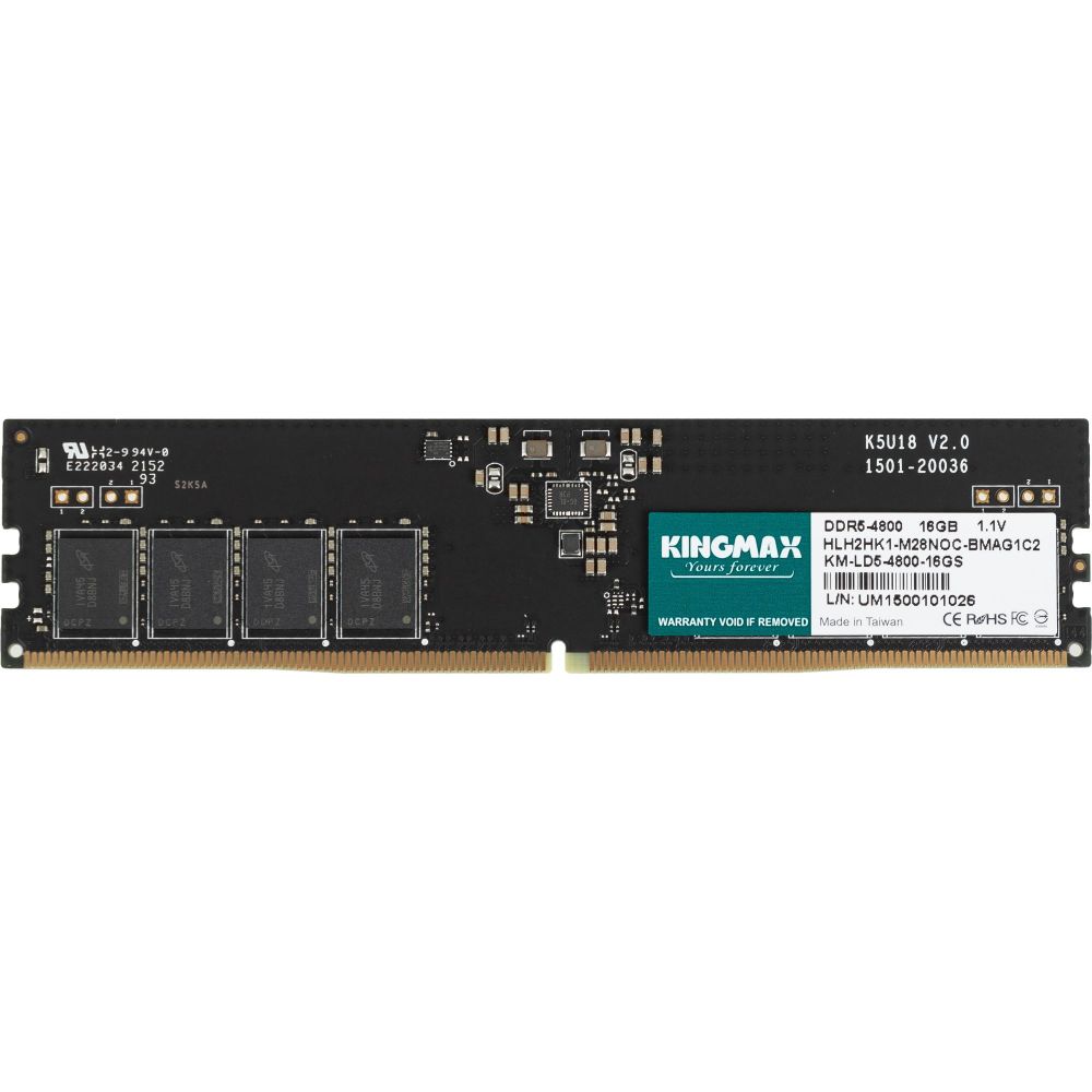 Оперативная память Kingmax DDR5 DIMM PC5-38400 4800MHz 16Gb (KM-LD5-4800-16GS)