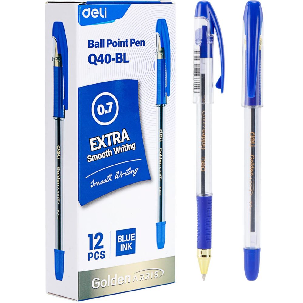 Ручка шариковая Deli Arris Golden CQ40-BL