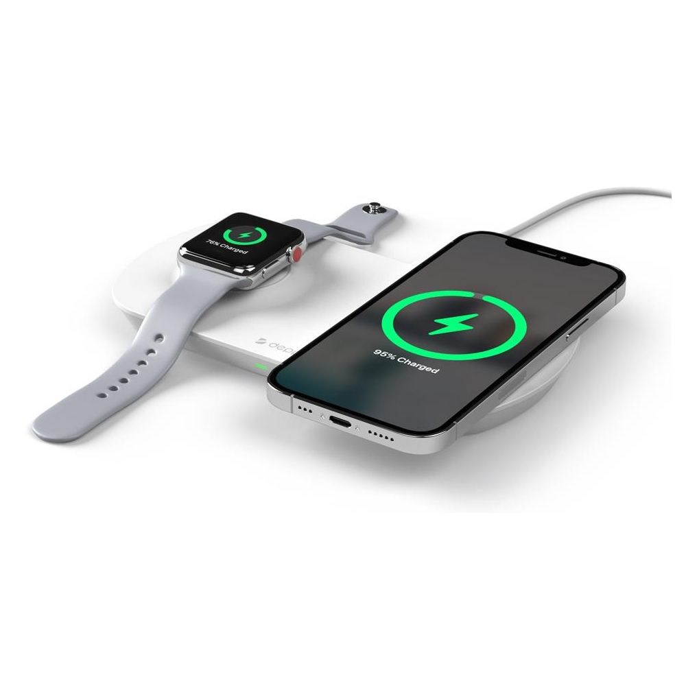 Беспроводное зарядное устройство Deppa 2 в 1: iPhone, Apple Watch, беспроводная, 17,5 Вт 2 в 1: iPhone, Apple Watch, беспроводная, 17,5 Вт. - фото 1