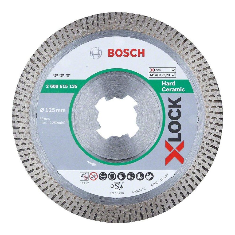 Диск алмазный Bosch X-LOCK Best for Hard Ceramic (2608615135)