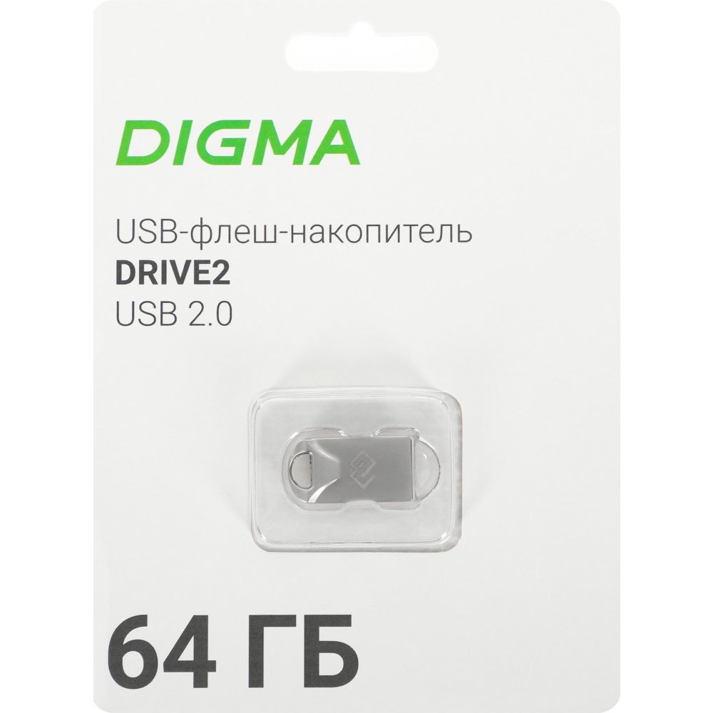 Флешка Digma DRIVE2 64Gb (DGFUM064A20SR)