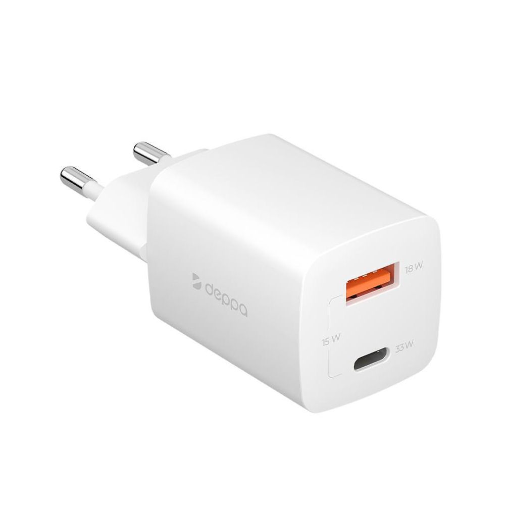 

Сетевое зарядное устройство Deppa, Белый, USB-C + USB A, PD 3.0, QC 3.0 (11432) белый