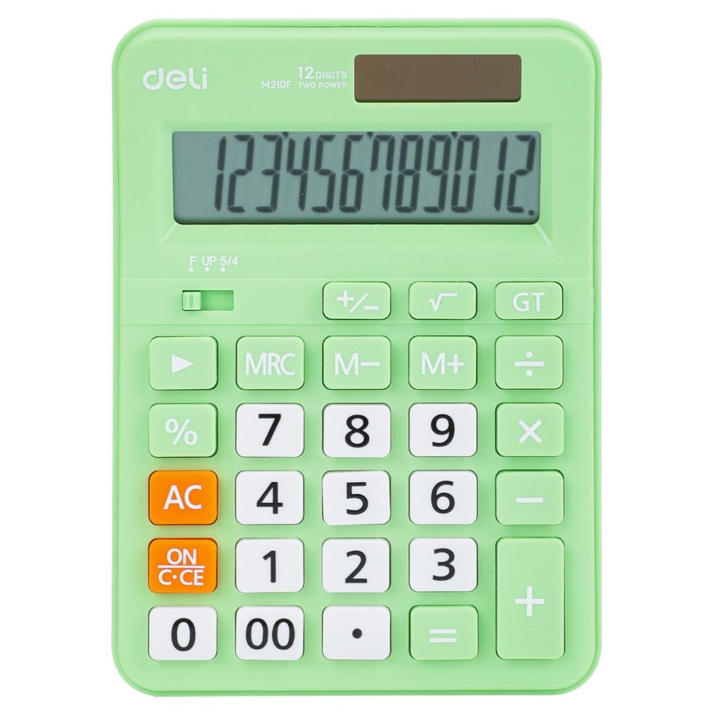 Калькулятор настольный Deli EM210FGREEN - фото 1