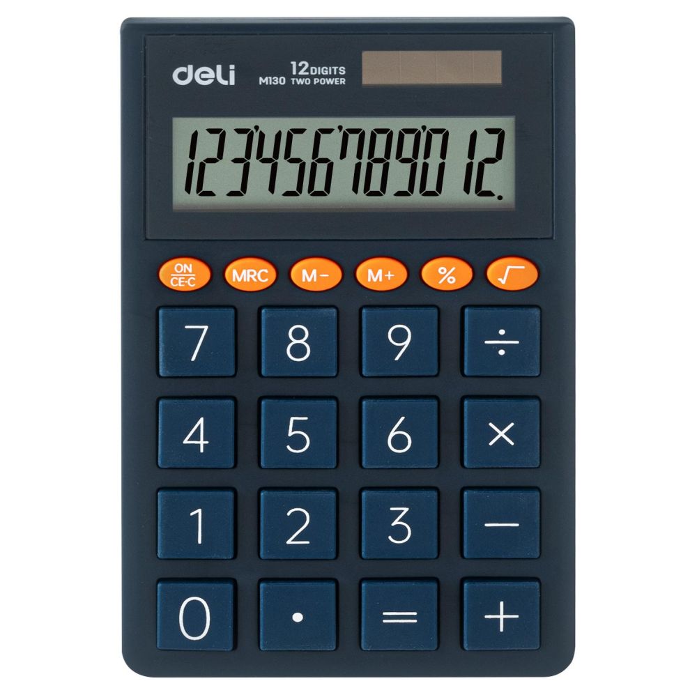 Калькулятор карманный Deli EM130BLUE - фото 1
