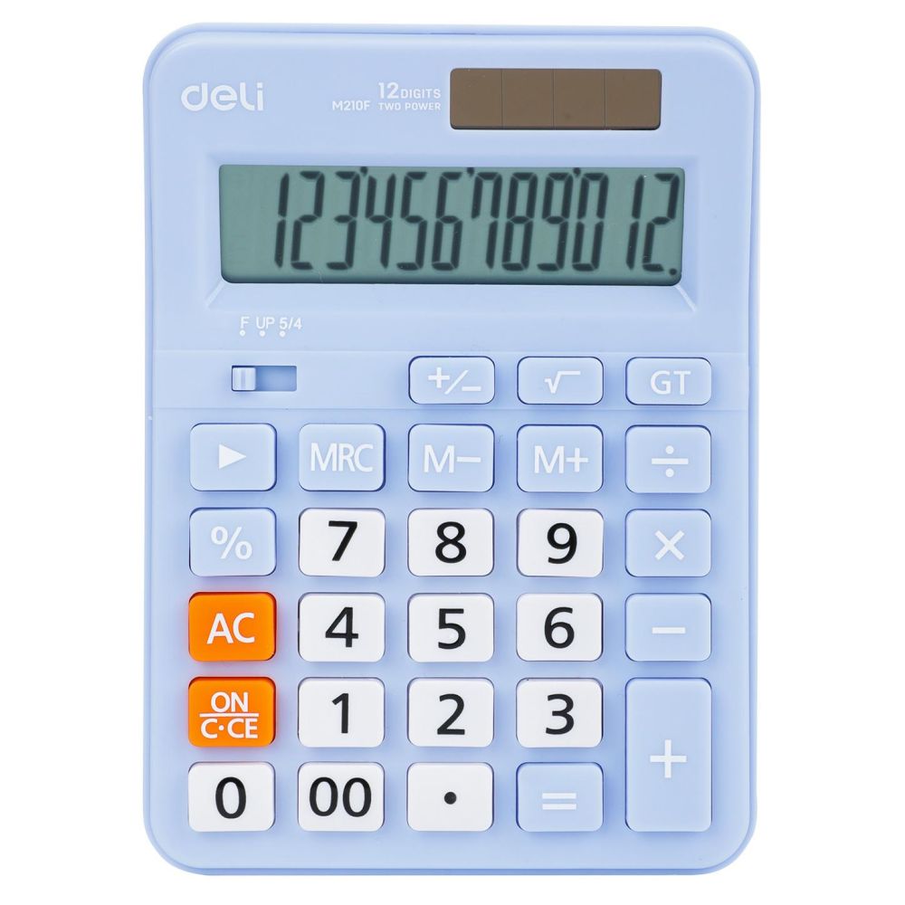 Калькулятор настольный Deli EM210FBLUE - фото 1