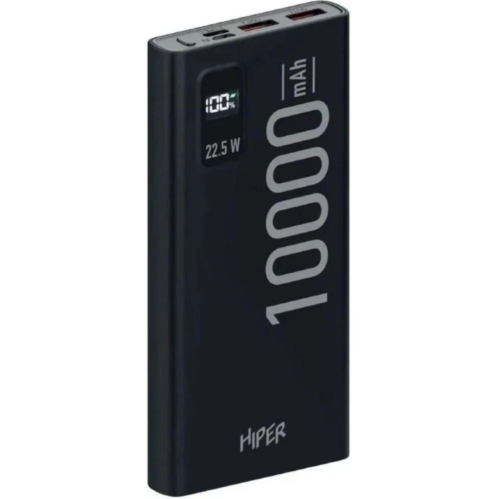 Внешний аккумулятор (Power bank) Hiper CORE X Transparent 10000mAh 3A QC PD 3xUSB чёрный