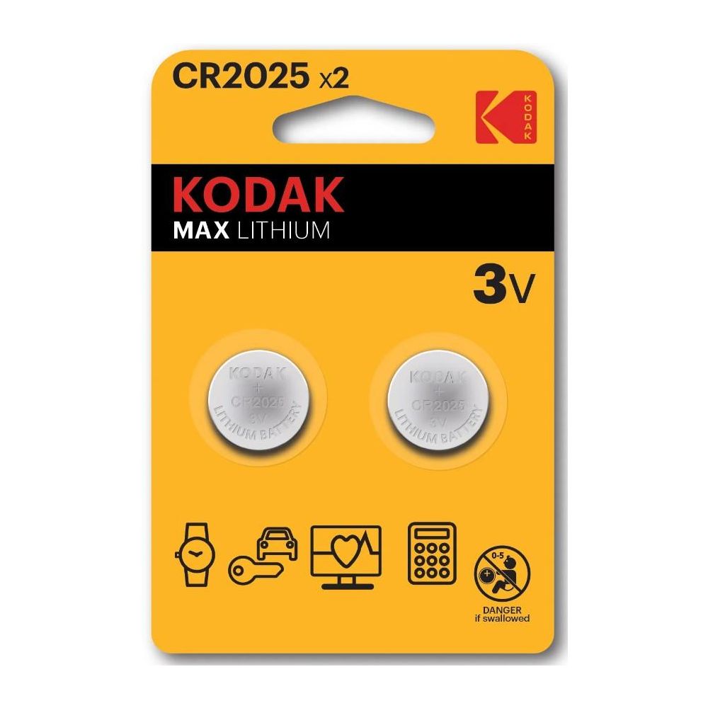 Батарейка Kodak CR2025, 2 шт CR2025, 2 шт. - фото 1