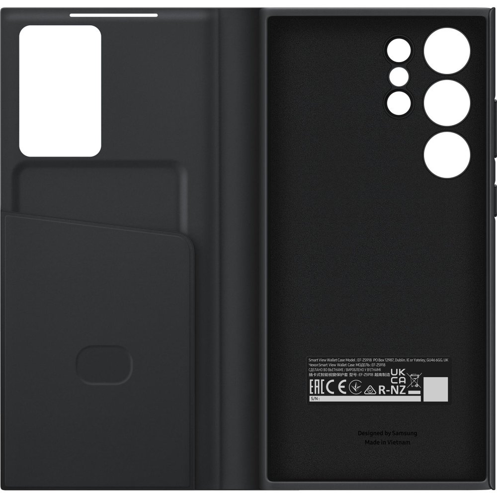 Чехол для телефона Samsung для Samsung Galaxy S23 Ultra Smart View Wallet Case черный (EF-ZS918CBEGRU)