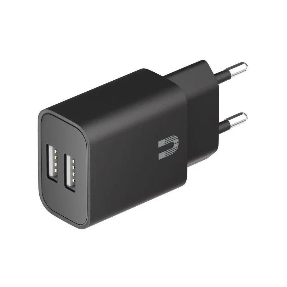 Сетевое зарядное устройство Uzay USB-A + кабель A-C, 1.2м, 12W чёрный