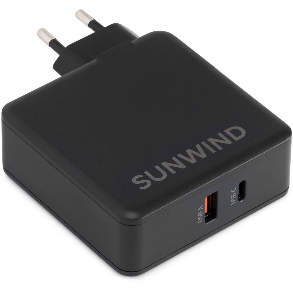 Сетевое зарядное устройство SunWind SWWB0 100W 5A (PD+QC) (SWWB0H1100BK) SWWB0 100W 5A (PD+QC) (SWWB0H1100BK) - фото 1