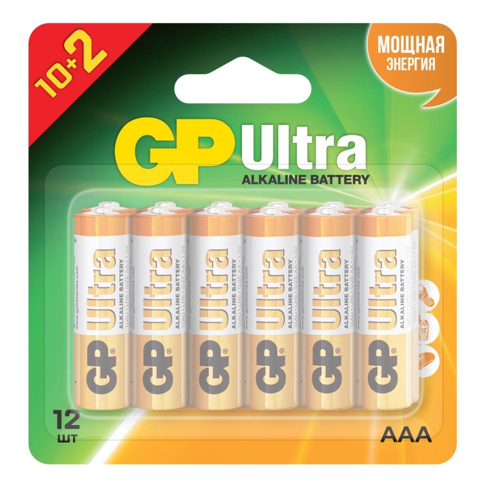 Батарейка GP Ultra 15AU-2CR12 AA (12шт) Ultra 15AU-2CR12 AA (12шт) - фото 1