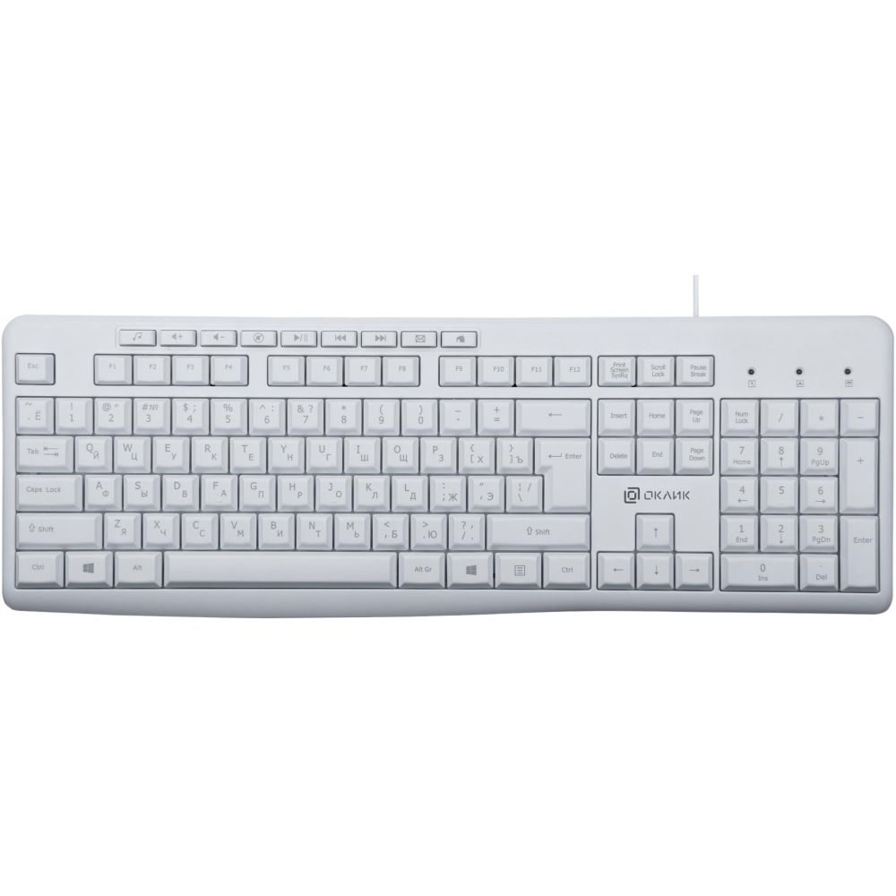Клавиатура Oklick 305M белый