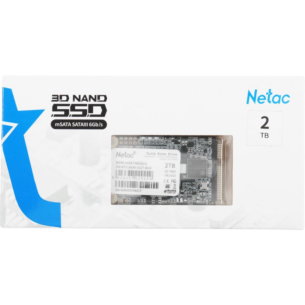 SSD накопитель Netac N5M mSATA 2Tb (NT01N5M-002T-M3X) N5M mSATA 2Tb (NT01N5M-002T-M3X) - фото 1