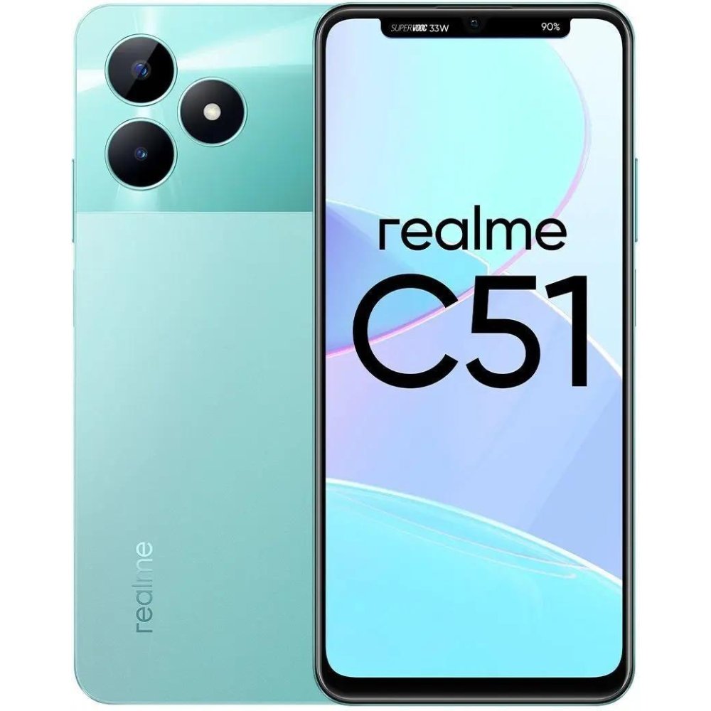 Смартфон Realme C51 4/128Gb зелёный C51 4/128Gb зелёный - фото 1