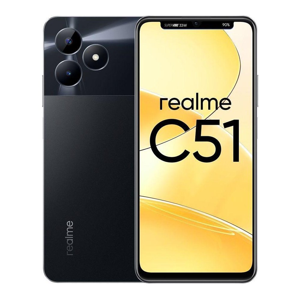 Смартфон Realme C51 4/128Gb чёрный C51 4/128Gb чёрный - фото 1