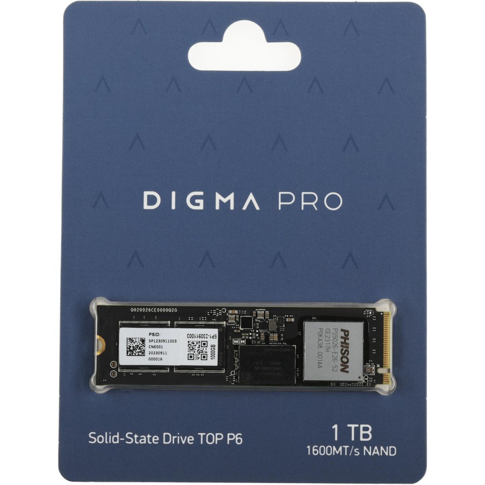 SSD M.2 накопитель Digma PCIe 5.0 x4 Pro Top P6 1TB (DGPST5001TP6T6)