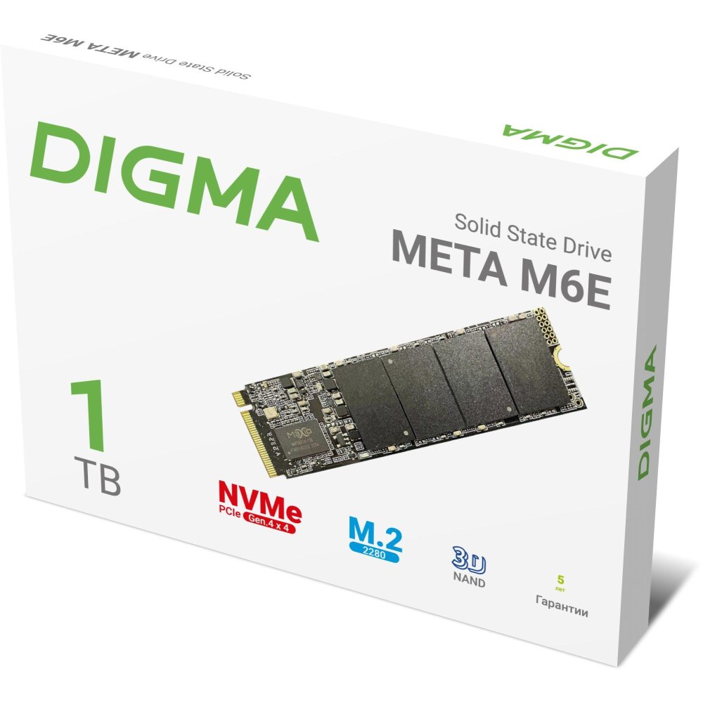 SSD M.2 накопитель Digma Meta M6E DGSM4001TM6ET 1ТБ
