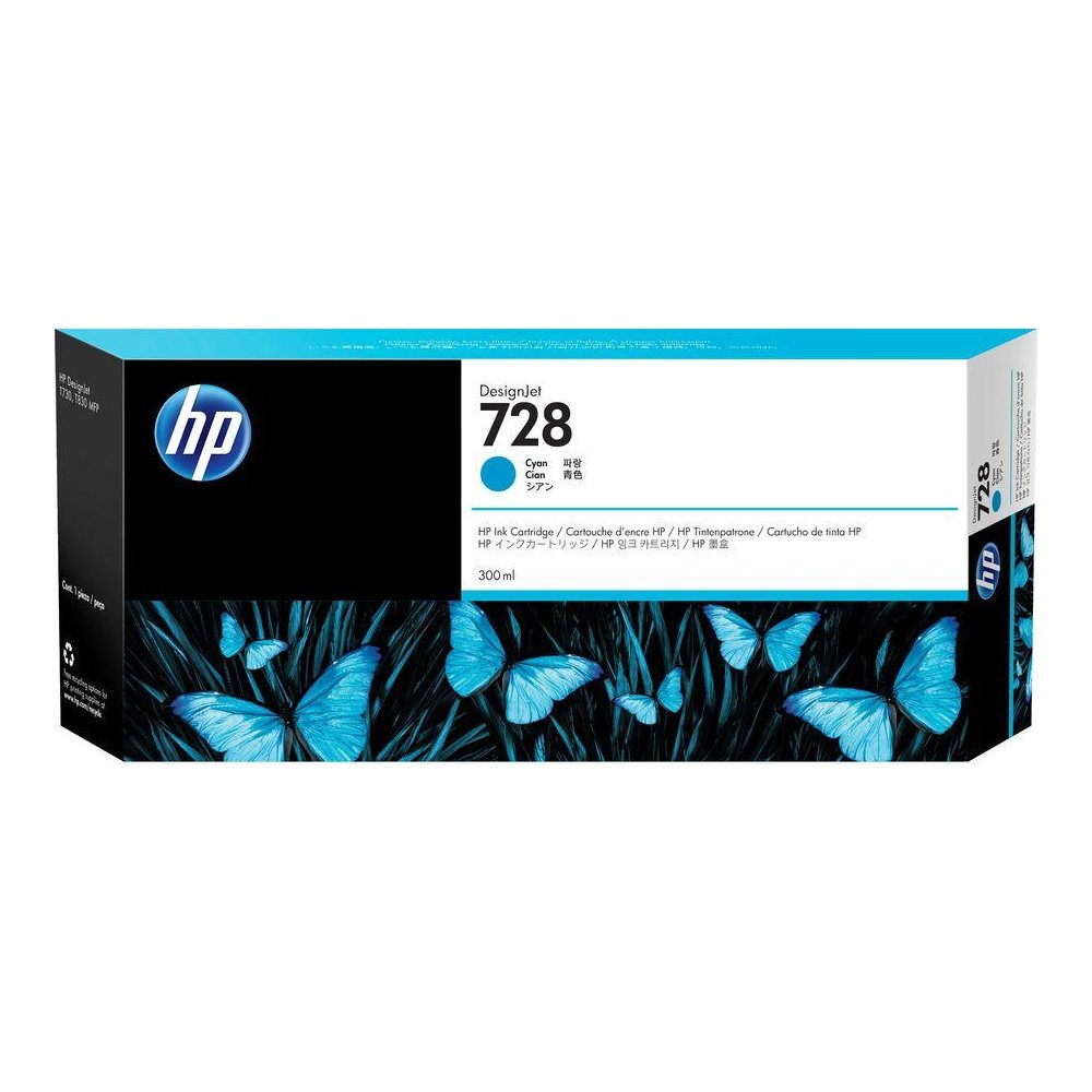 Картридж для струйного принтера HP 728 F9K17A голубой