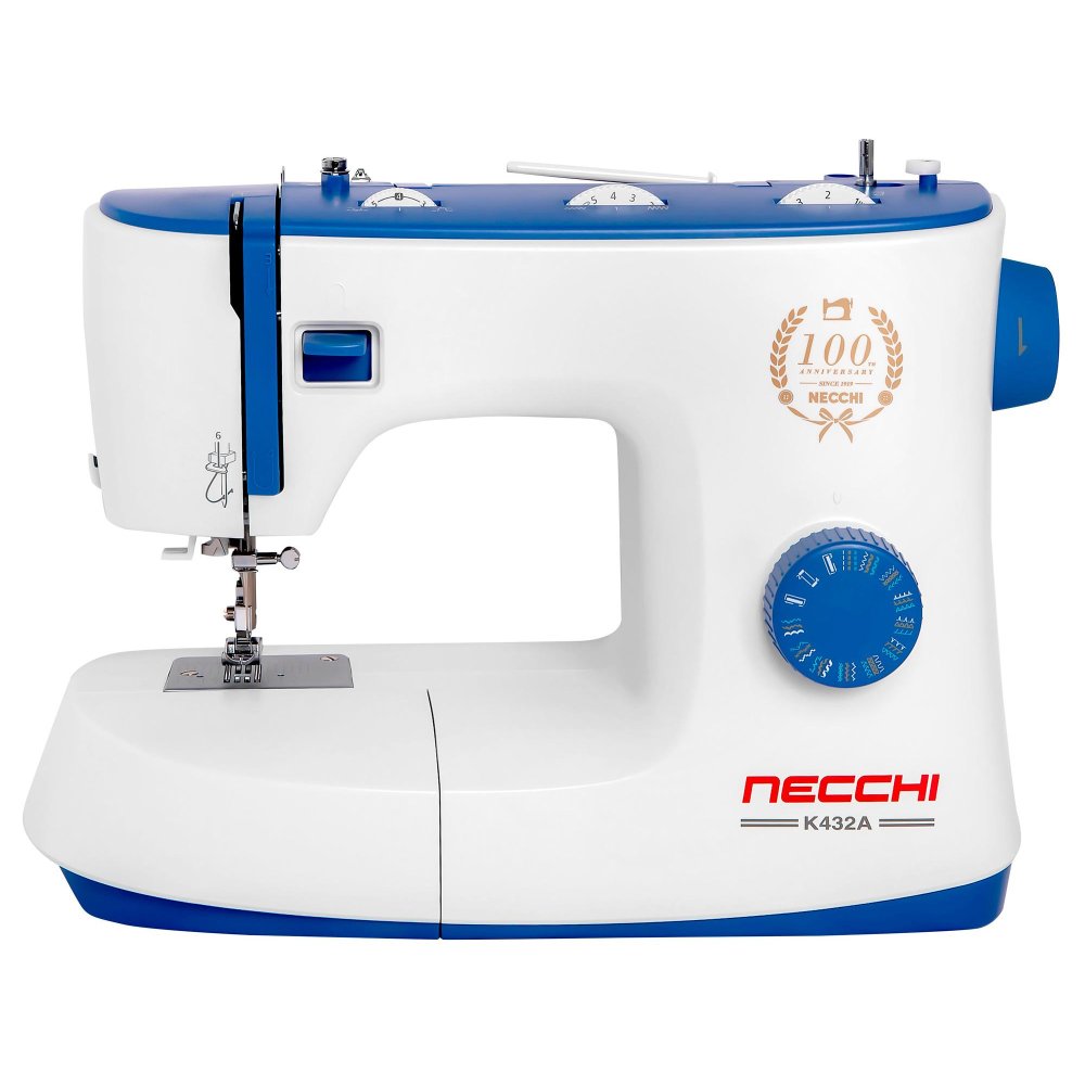 Швейная машина Necchi K432A белый/синий, цвет белый/синий